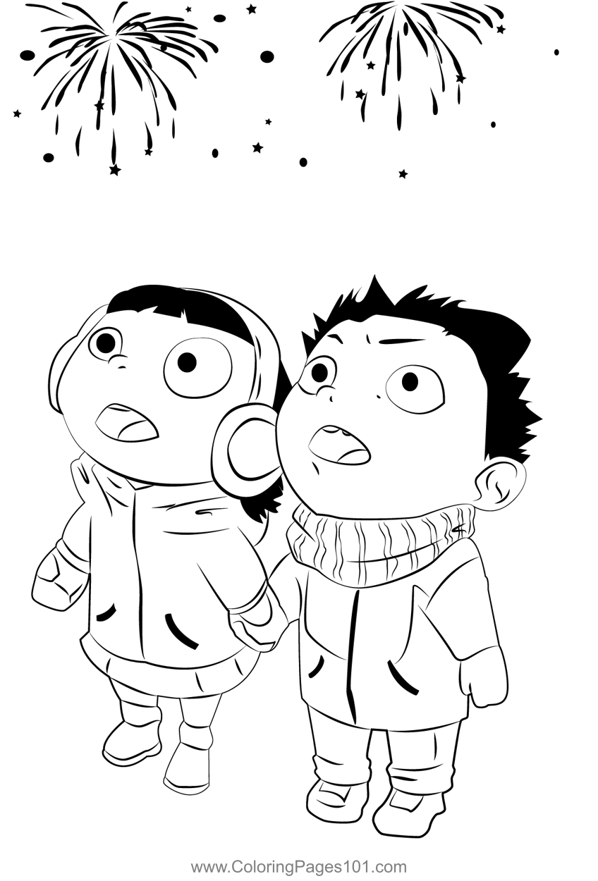 Happy New Year Coloring Page