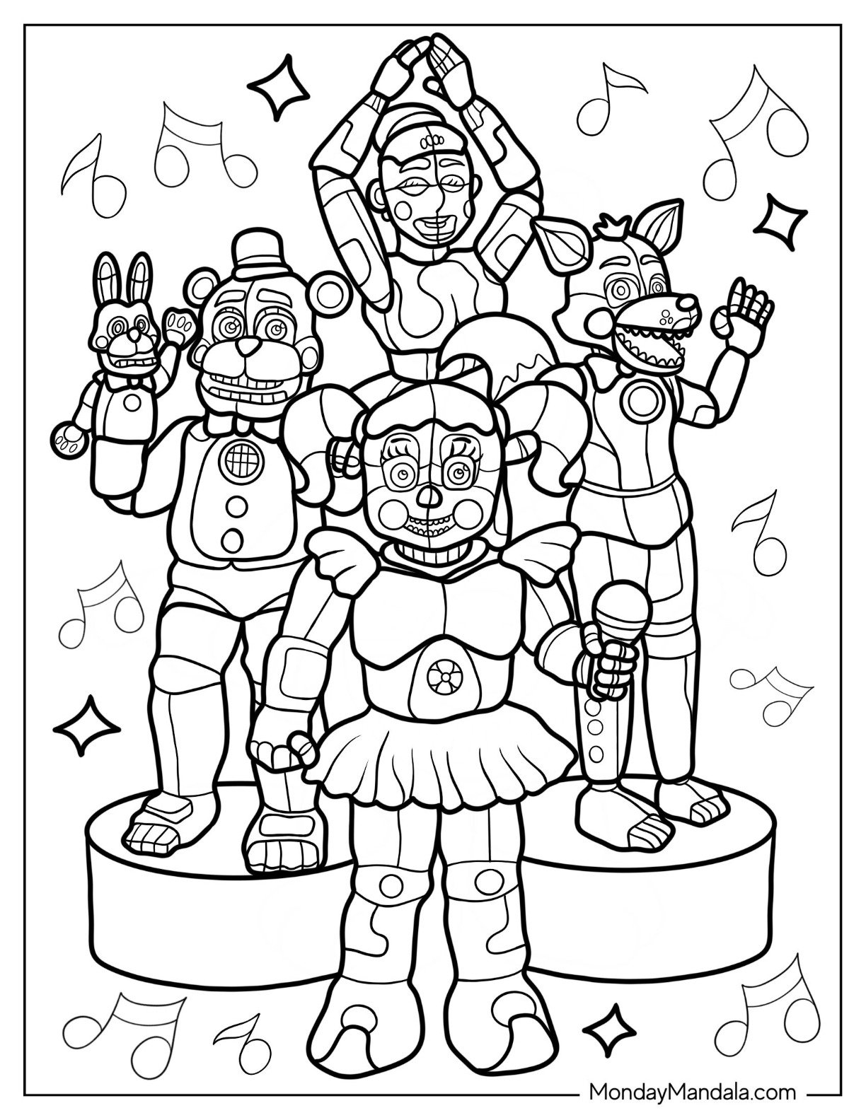 5 Nights At Freddy's Coloring Pages