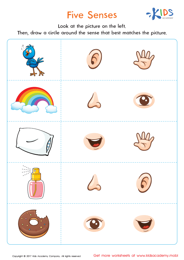 Five Senses Worksheet Preschool PreschoolWorksheet