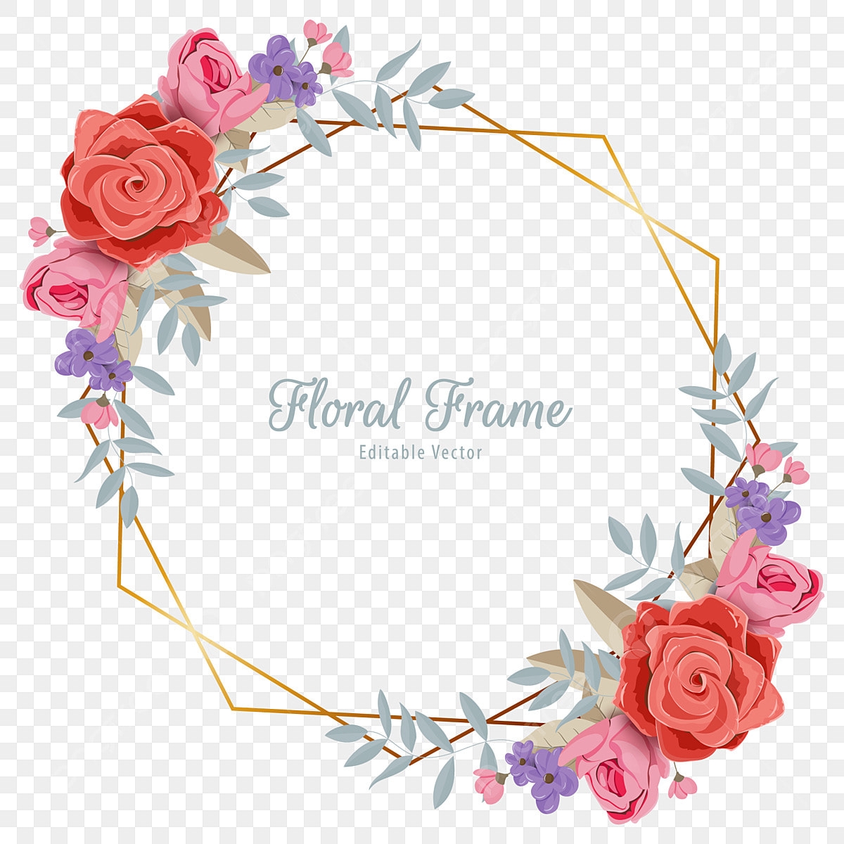 floral template for invitation