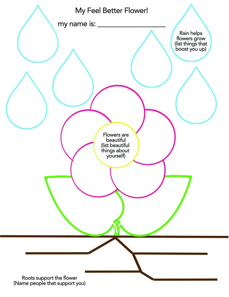 Flower Coping Skill Worksheets Coping Skills Worksheets