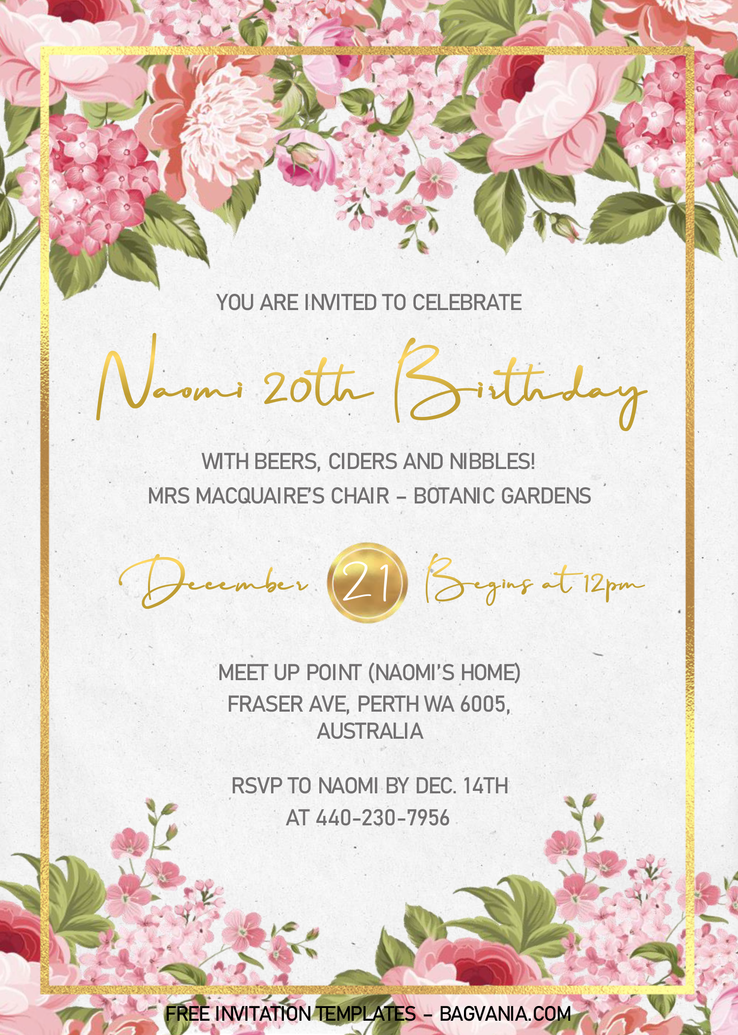 Flower Girl Invitation Templates Editable With MS Word