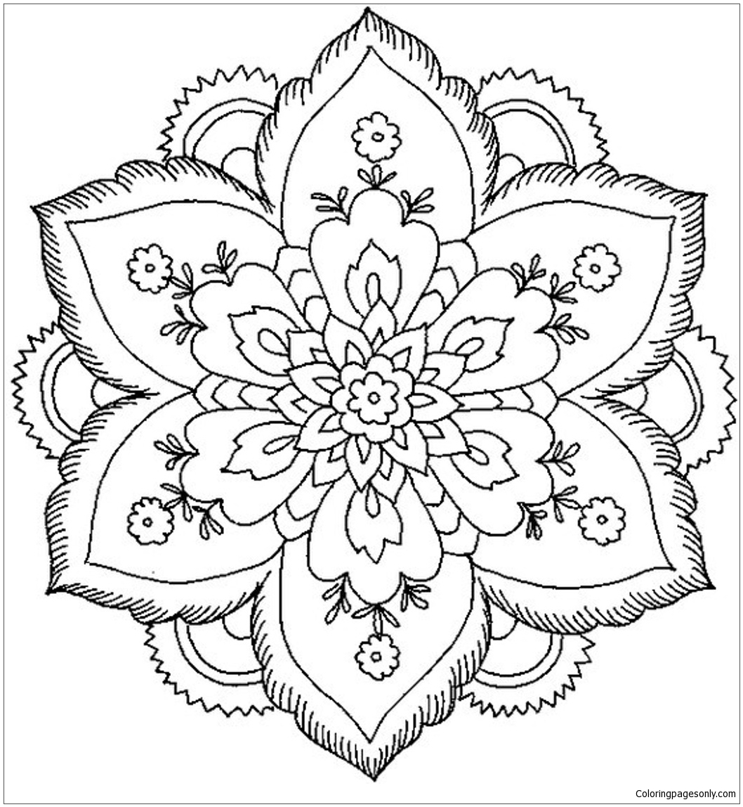 Flower Mandala Coloring Page Free Printable Coloring Pages