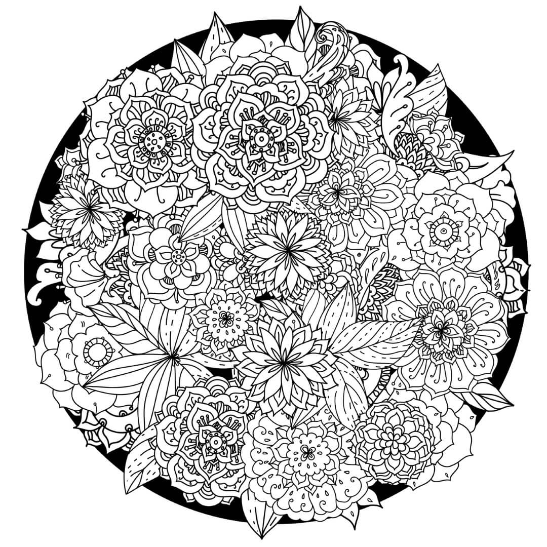 Flower Mandala Coloring Pages Printable Coloring Pages FREE