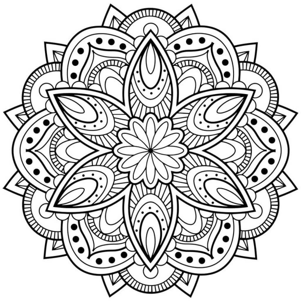 Flower Mandala Coloring Pages Printable Coloring Pages FREE