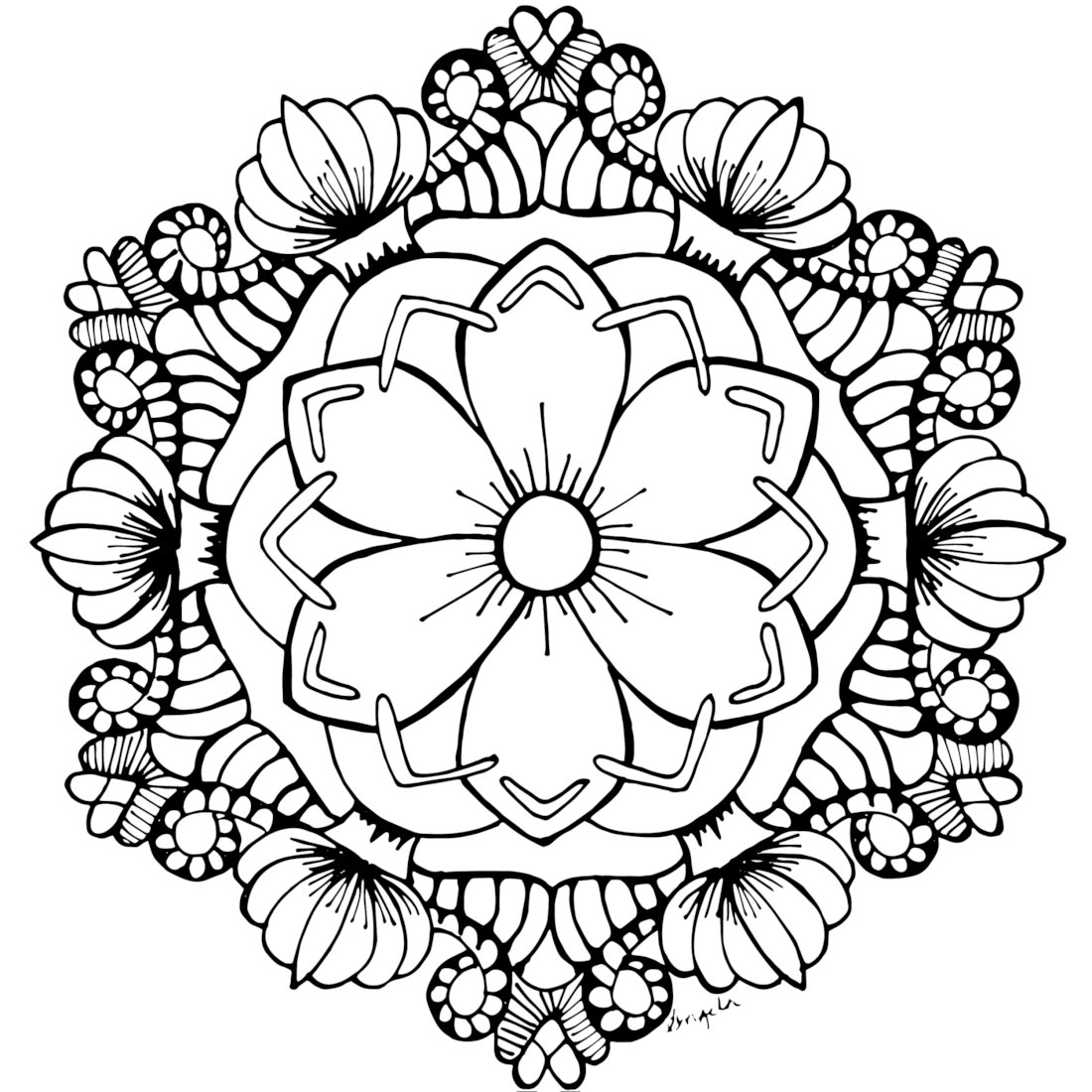 Flower Mandala Coloring Pages