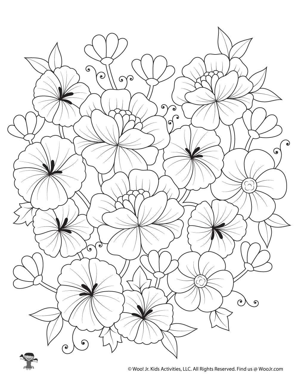 free color pages flowers