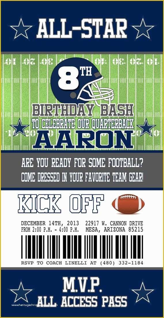 dallas cowboys invitation template free