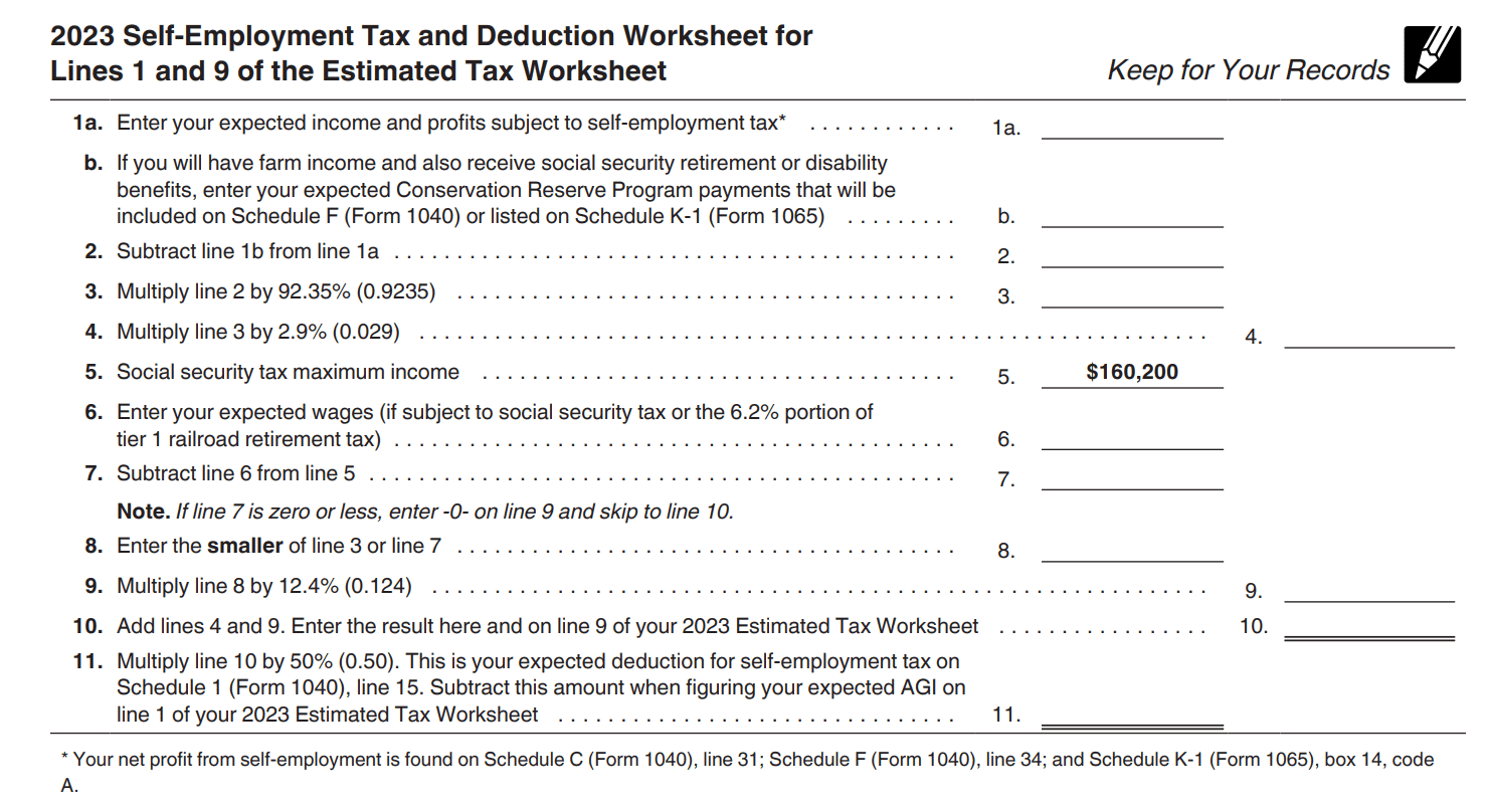 Form 1040 ES Guide Simplify Your Tax Planning Worksheets Library