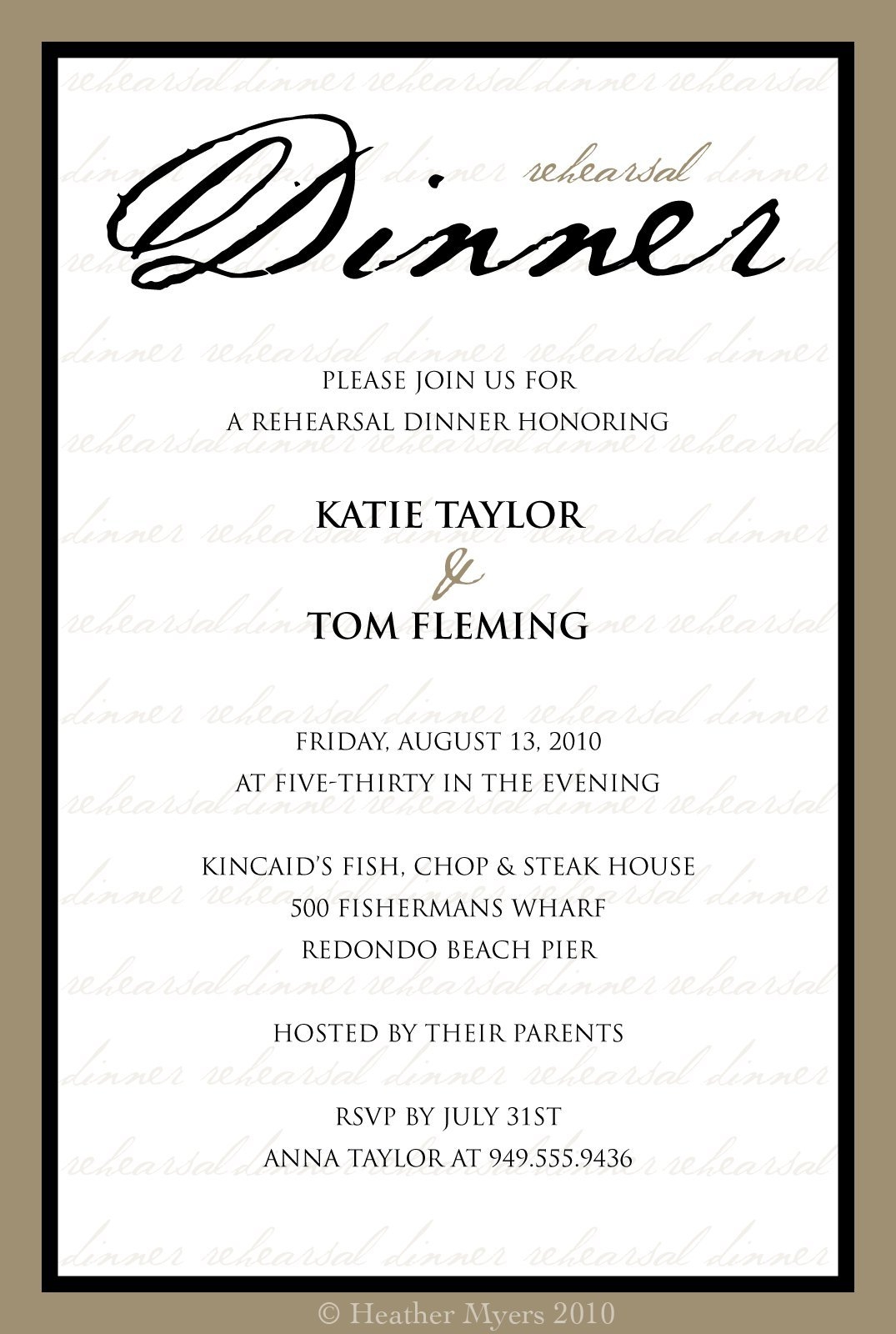 Formal Dinner Invitation Templates