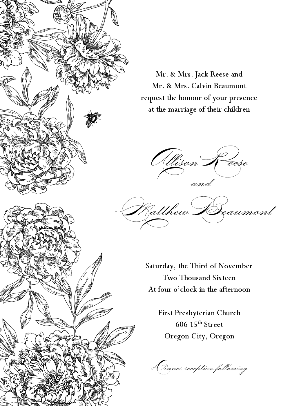 Formal Wedding Invitation Templates