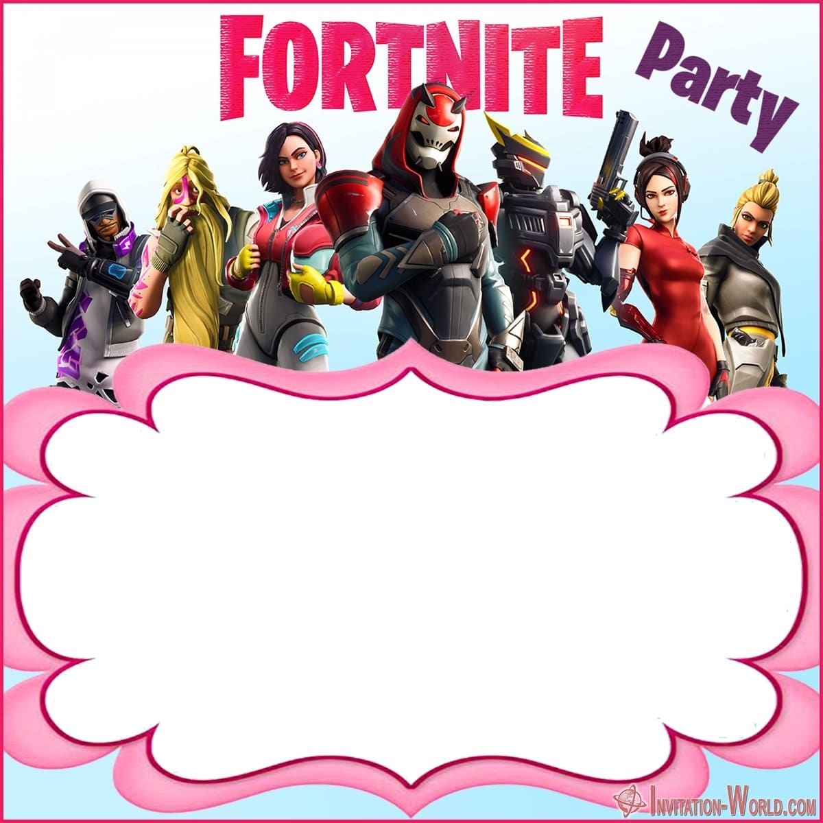 fortnite birthday invitations templates