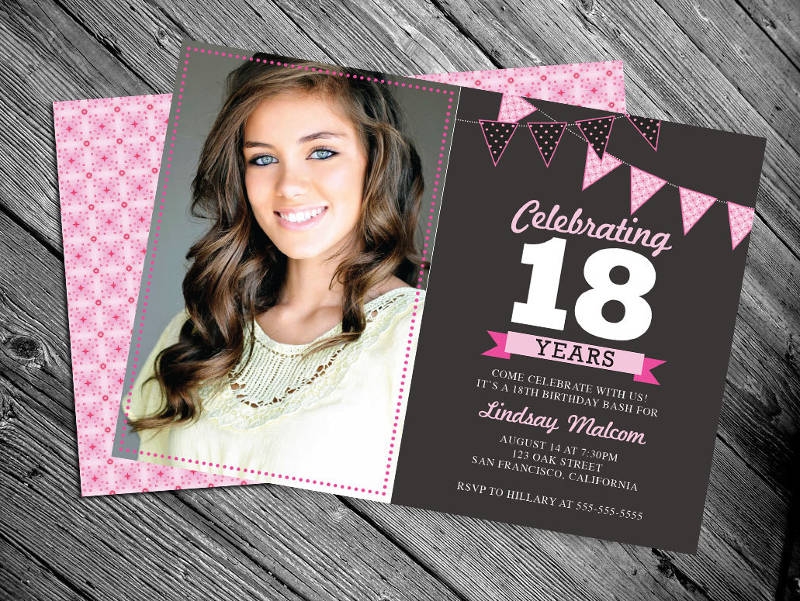 18th party invitation templates free