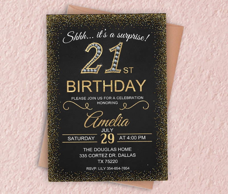 21st invitations templates free