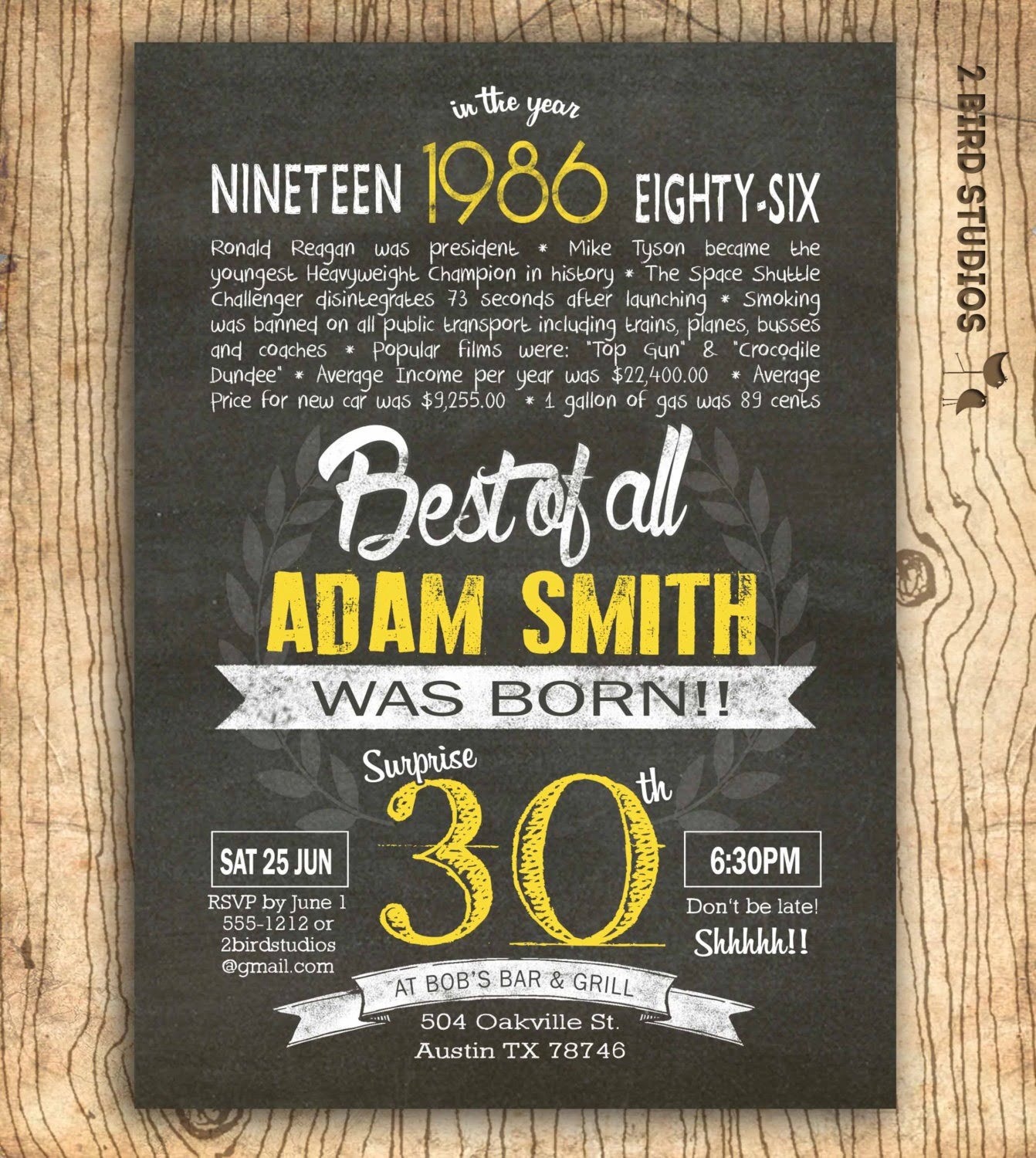 Free 30th Birthday Man Invitation Templates