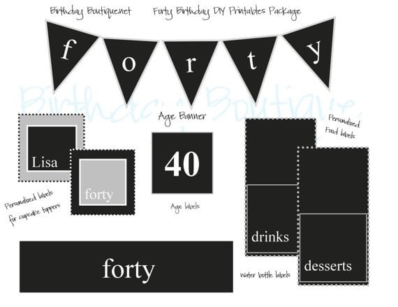 Free 40th Birthday Invite Templates