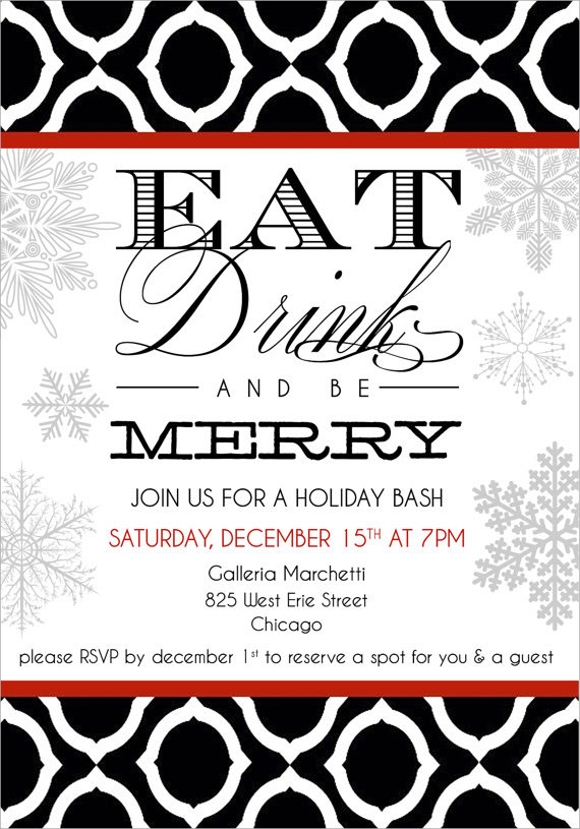 FREE 8 Holiday Invitation Templates In PSD Vector EPS AI
