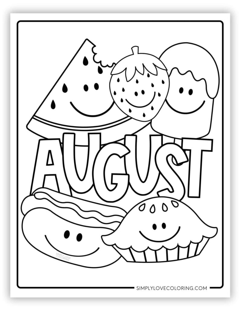 Free August Coloring Pages Are Great For Educational Activities For
