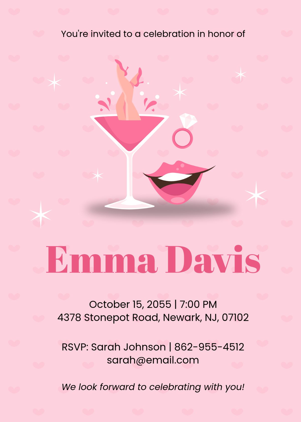 bachelorette invitation template free
