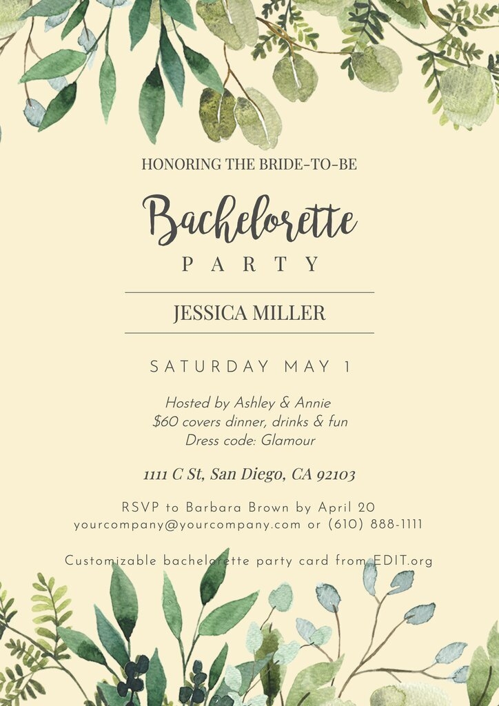 Free Bachelorette Party Invitation Templates 59 OFF