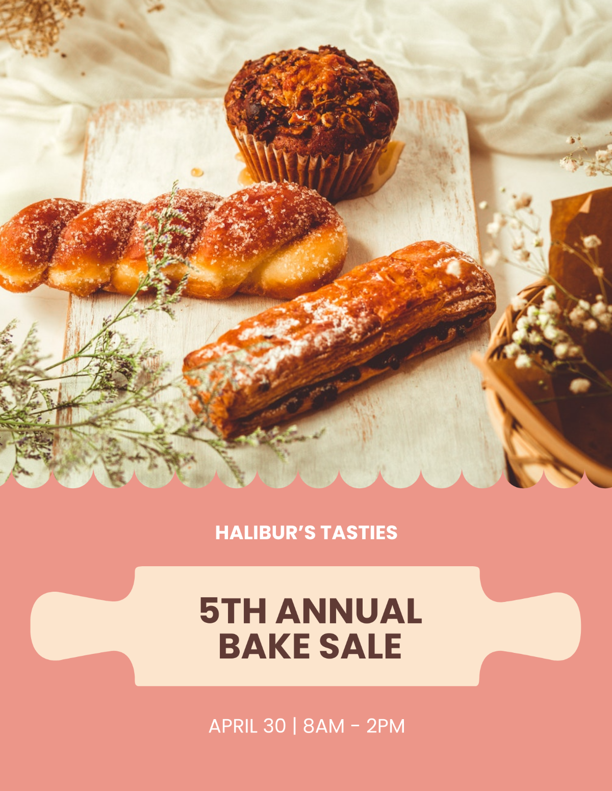 free printable bake sale flyer template