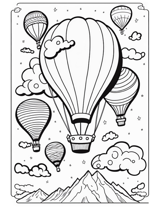 Free Balloon Coloring Pages Printable