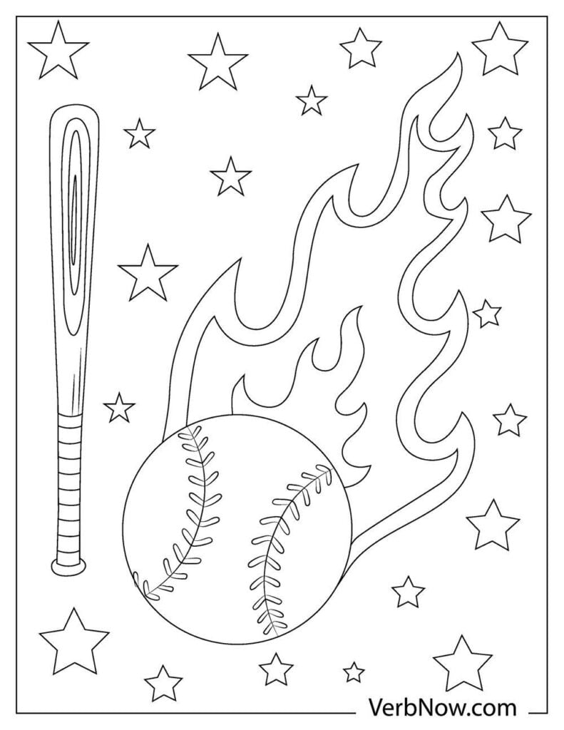 Baseball Coloring Page