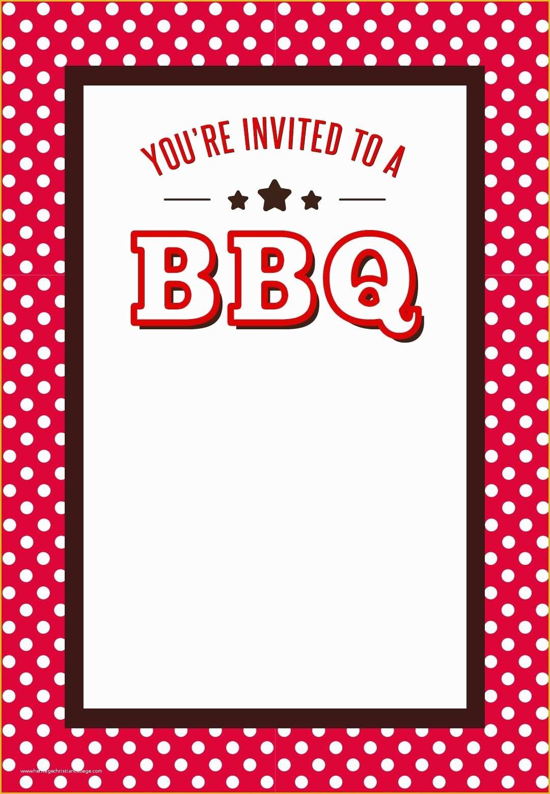 Free Bbq Invitation Template Of A Bbq Free Printable Bbq Party 