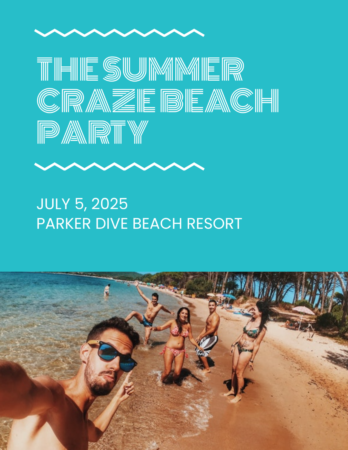 Free Beach Party Invitation Flyer Template To Edit Online
