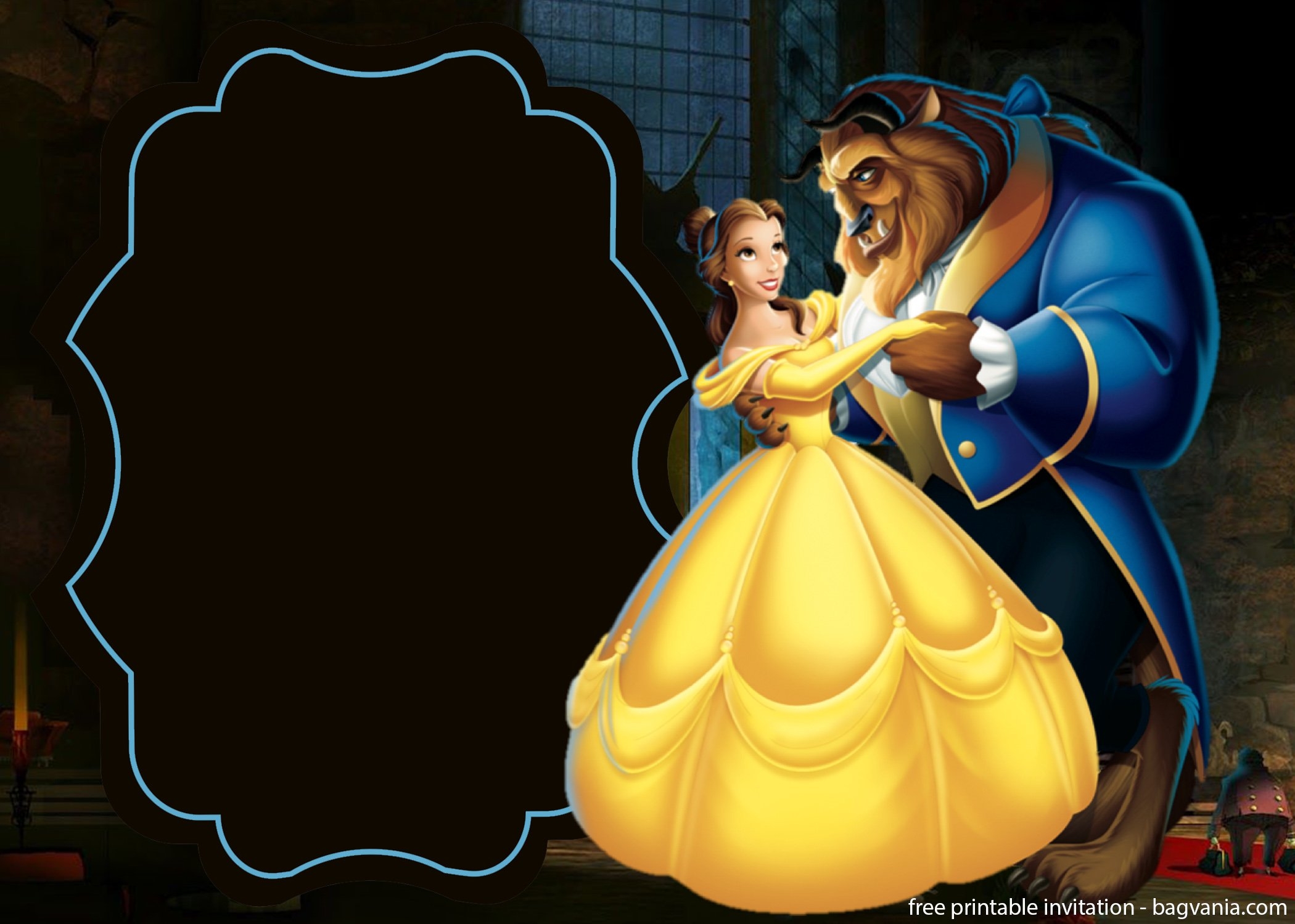 FREE Beauty And The Beast With Photo Invitation Template FREE 