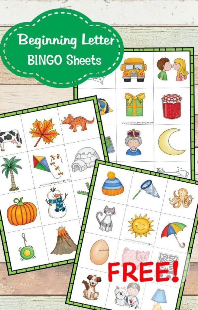 Free Beginning Sound Bingo Sheets Letter Sound Activities Printable