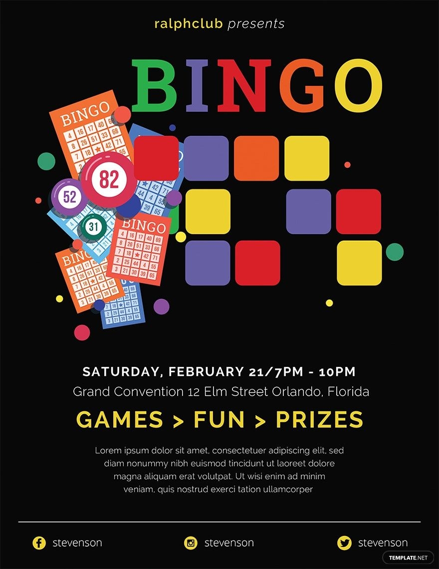 Free Bingo Flyer Templates Editable And Printable