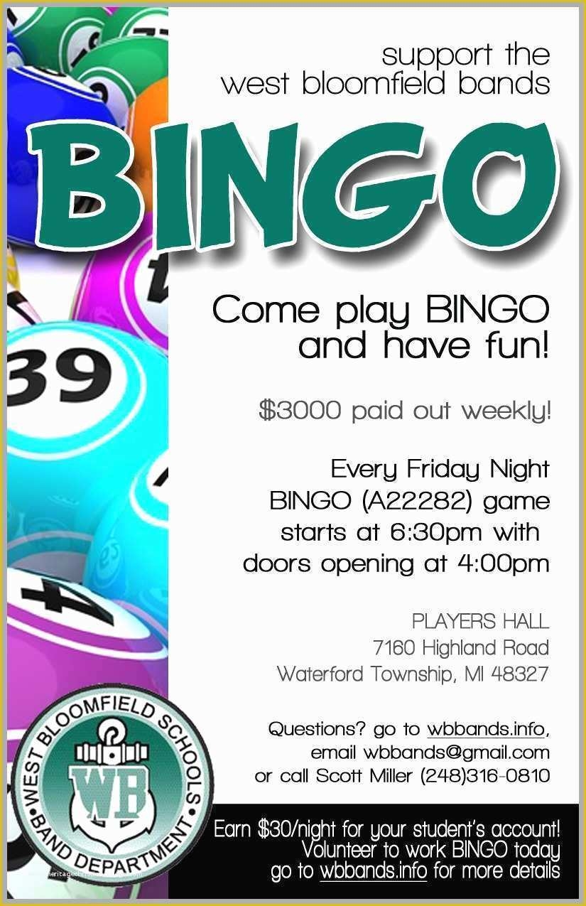 Free Bingo Night Flyer Template Of Bingo Night Flyer Template 