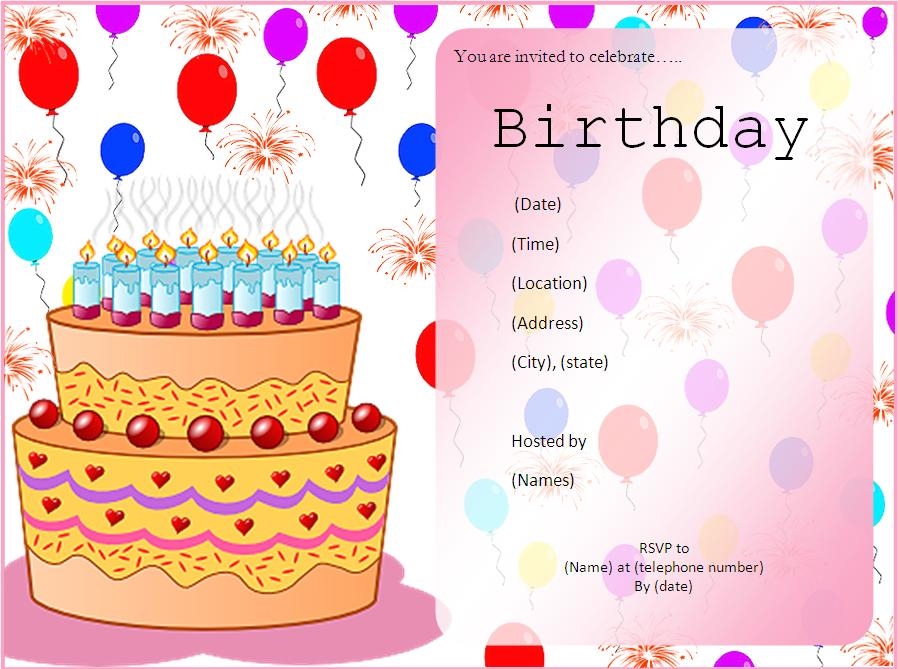 free birthday invitation templates to download
