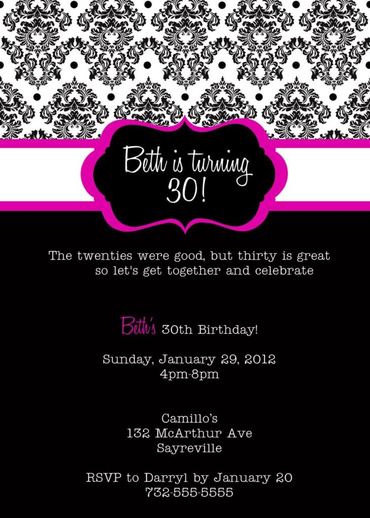 Free Birthday Invitation Templates Printable