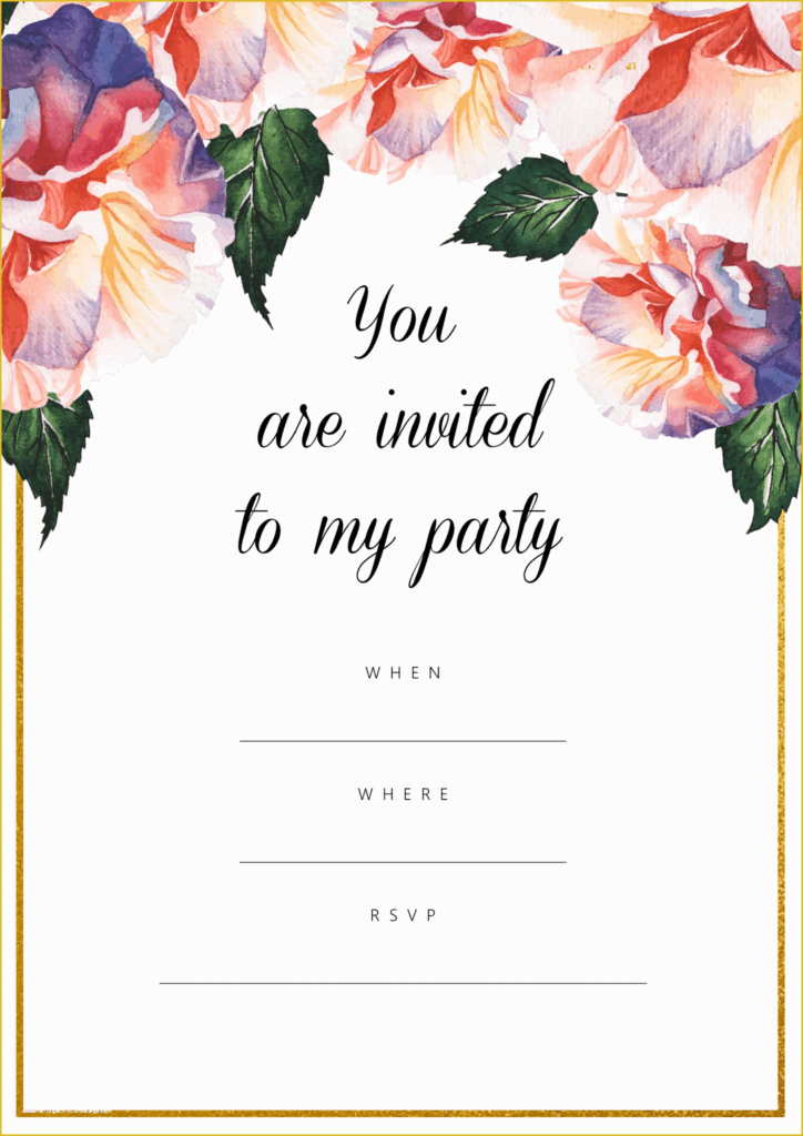 Free Birthday Invitations Templates To Print Of All Free Invitations