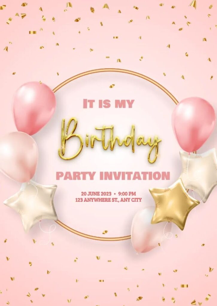 Free Birthday Party Invitation Template