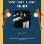 Free Blank Baseball Game Night Invitation Template To Edit Online