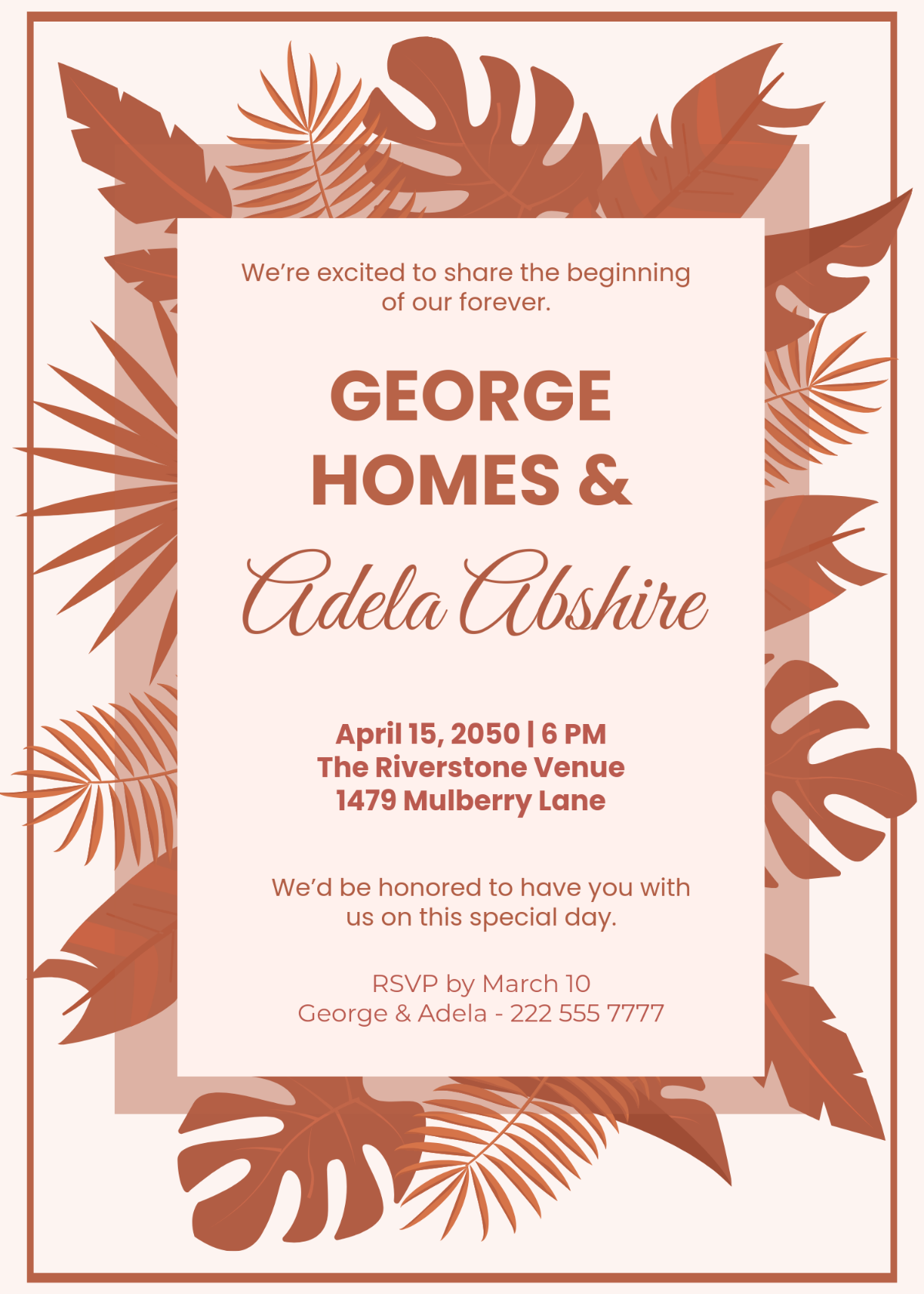 Free Boho Invitation Template To Edit Online