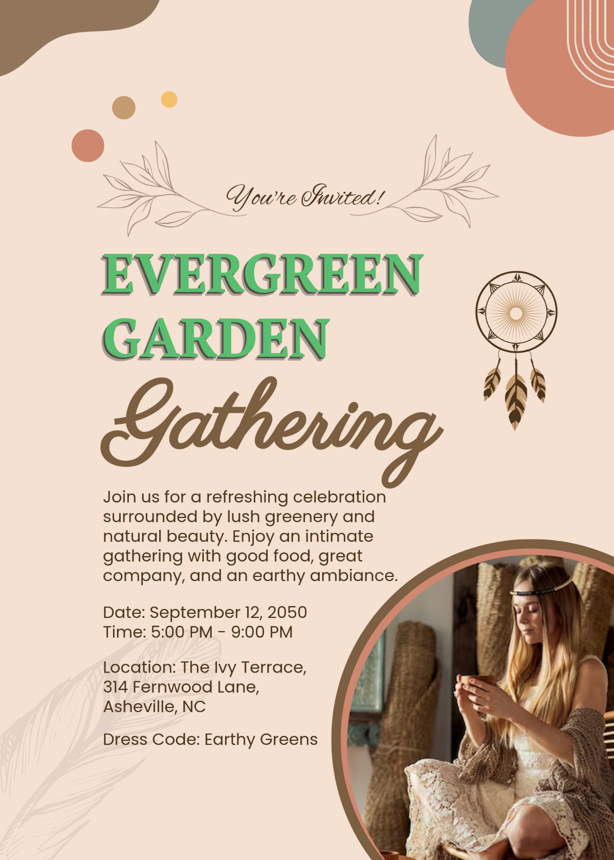 Free Boho Invitation Template To Edit Online