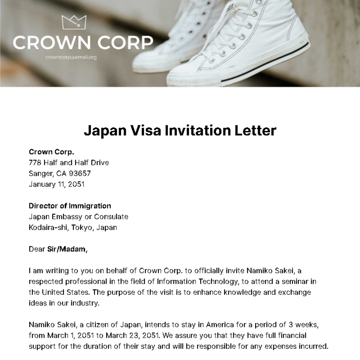 Free Canadian Super Visa Invitation Letter Template To Edit Online