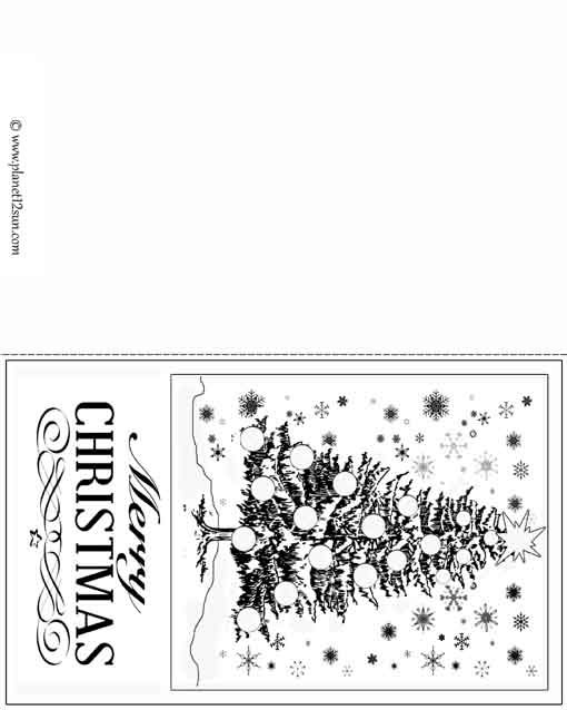 Free Christmas Card Snowflakes Design
