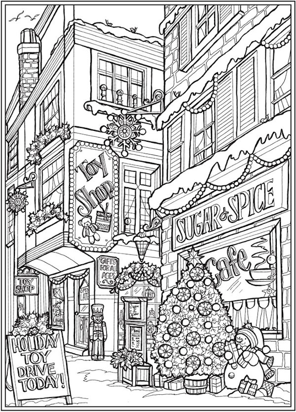 free christmas coloring page