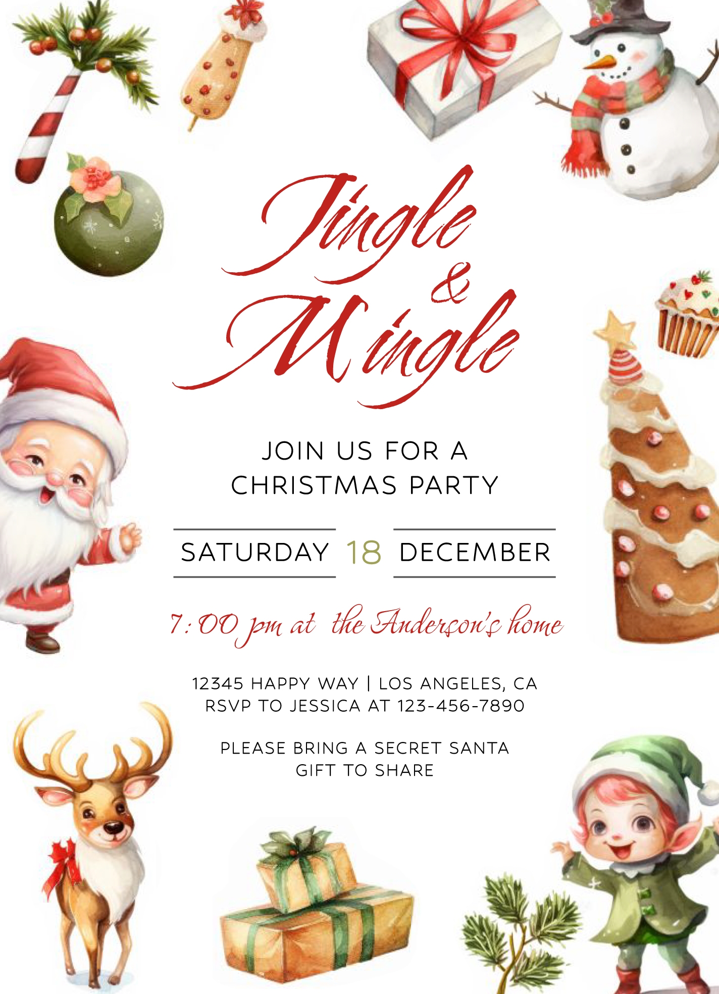 Free Christmas Party Invitation Templates For Microsoft Word