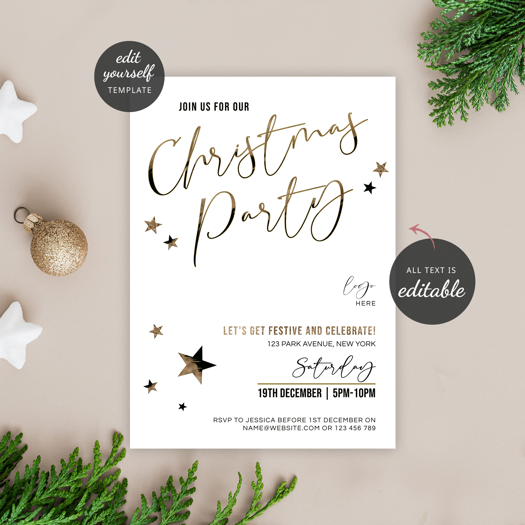word christmas party invitation template
