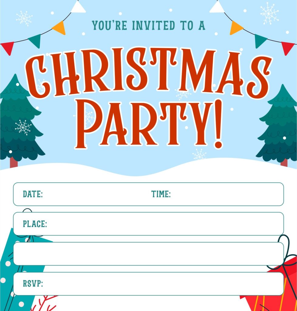 Free Christmas Party Invite Template