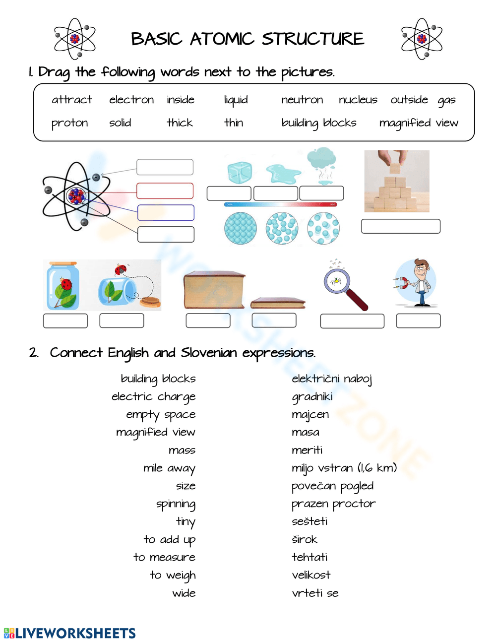 Free Collection Of Structure Of The Atom Worksheets Worksheets Library