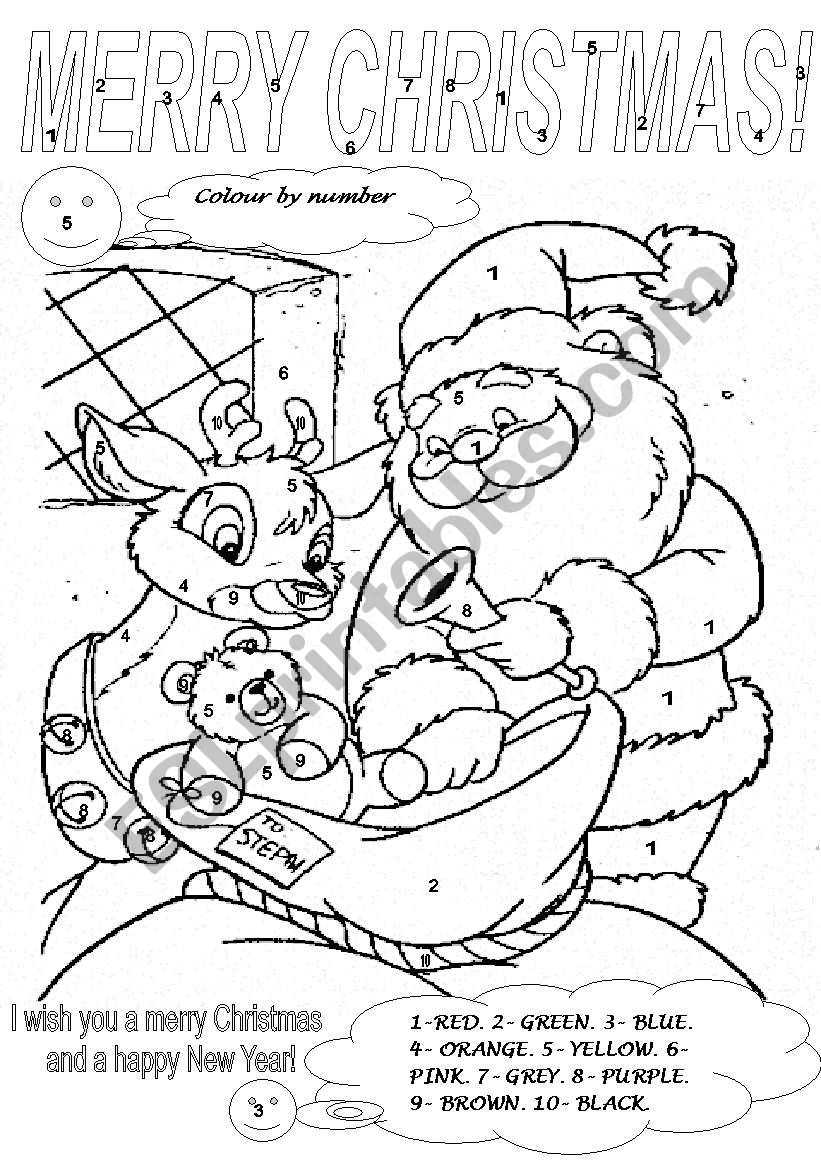 christmas worksheet color