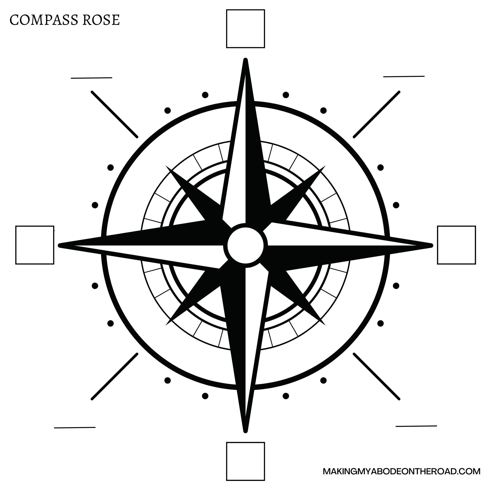 printable compass rose worksheet pdf