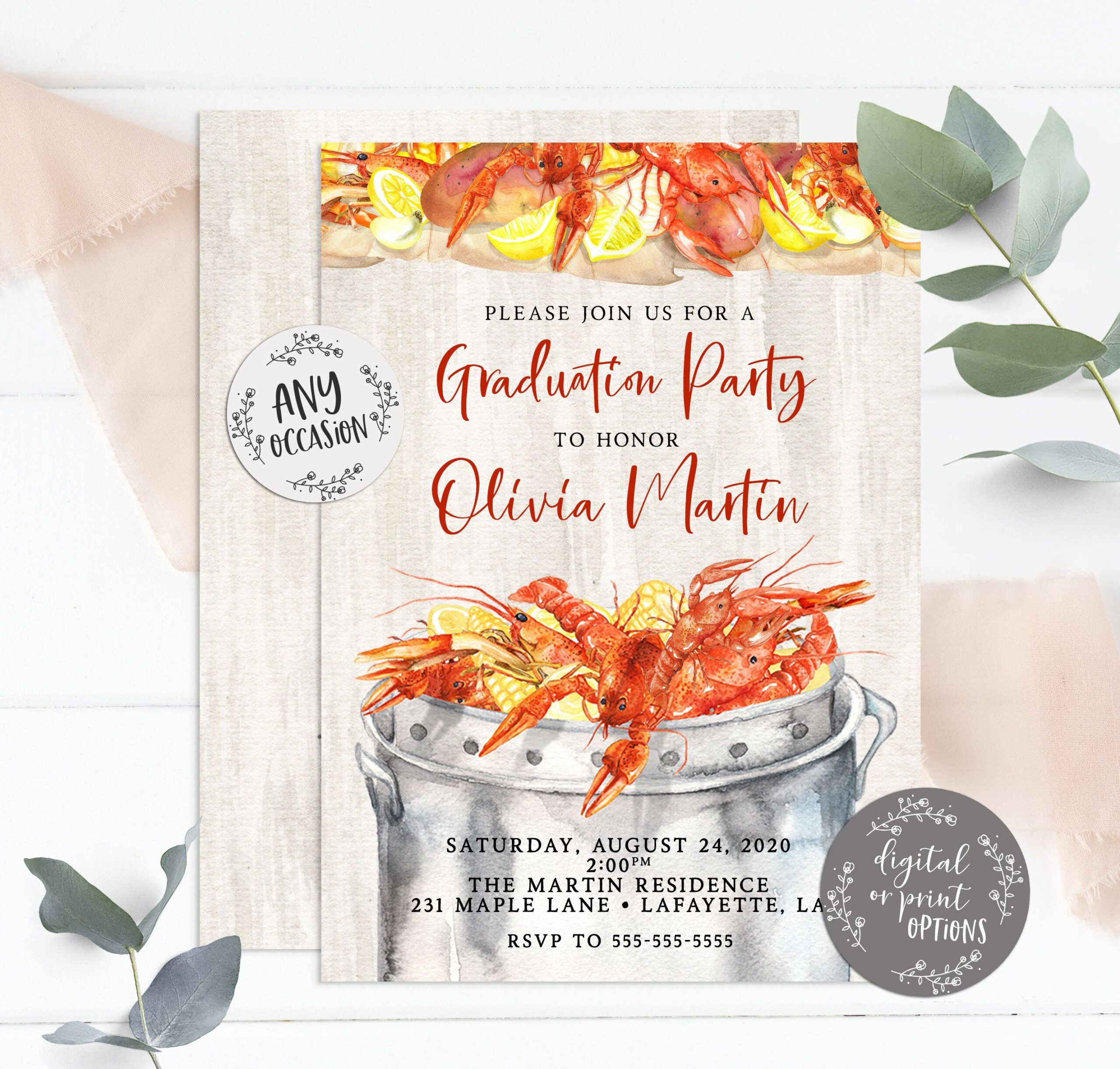 Free Crawfish Boil Invitation Template
